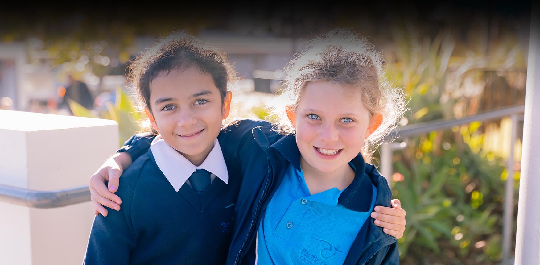 Junior School students at the front of school